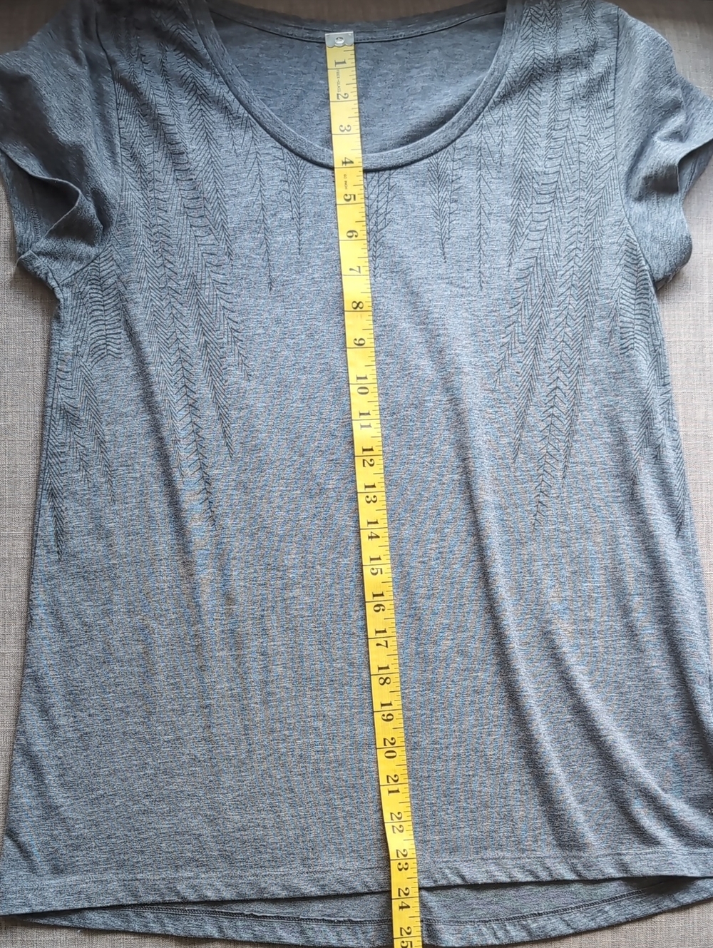 Everyday Scoop Neck Short Sleeve Top in Charcoal Grey - Picture 5 of 5